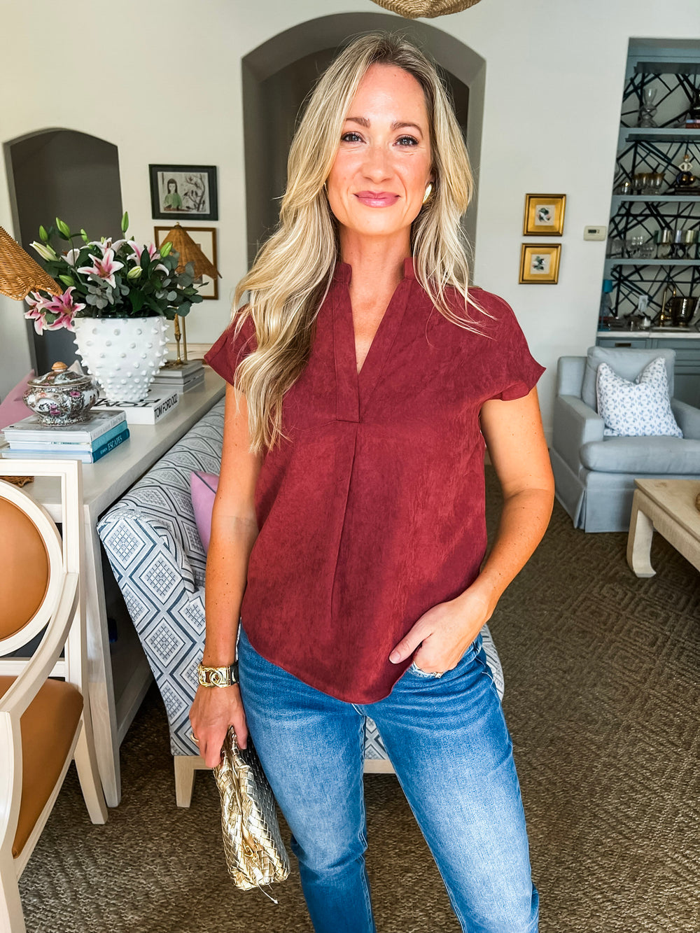 Soft Touch Top-Deep Rust