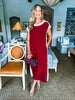 Everyday Easy Knit Dress- Merlot