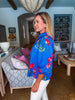 Sweet Florals Top-Blue