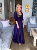 Pinot Sipping Maxi Dress-Navy