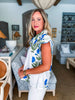Lavender Love Floral Top-Off White/Blue