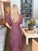 Pretty And Poised Floral Midi Dress-Black