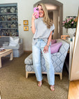 High Rise Barrel Leg Jeans