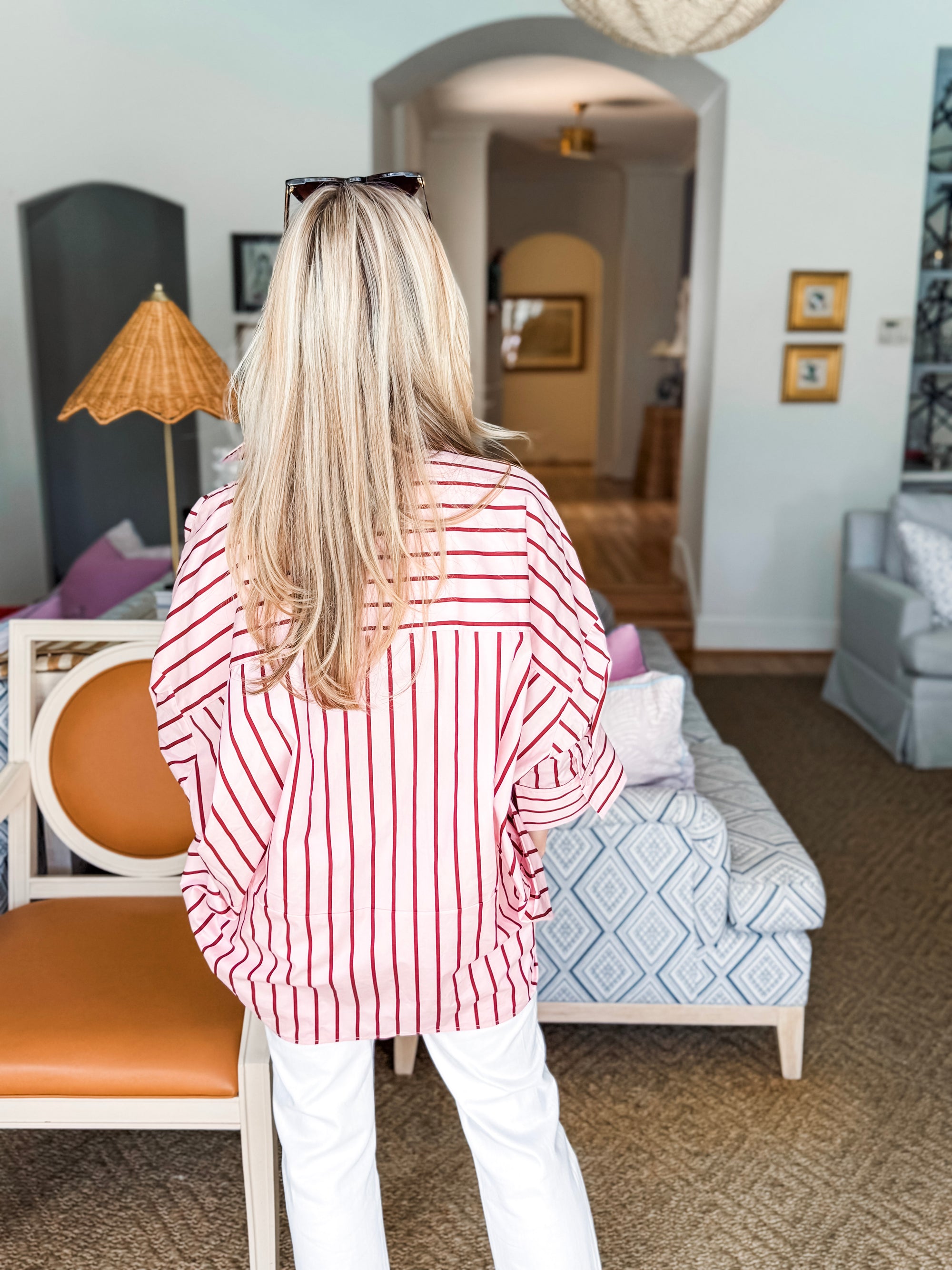 Happy Heart Oversized Striped Top