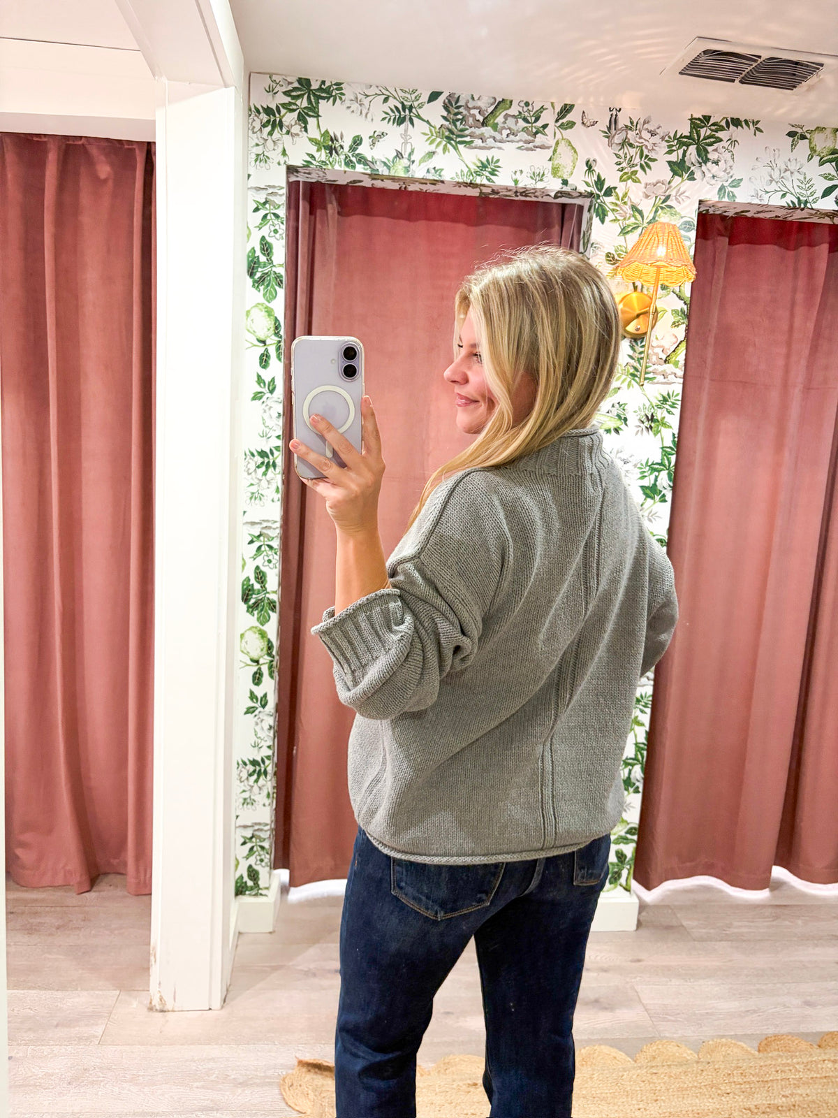 Downtown Girl Sweater-Heather Gray