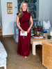 Turning Heads Maxi Dress- Wine