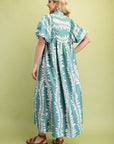Sunkissed Glow Midi Dress- Dusty Mint/Cream