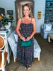 Sweet Nothings Floral Midi Dress-Black