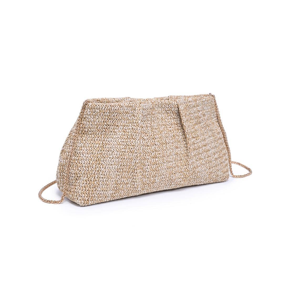 Breeze Woven Clutch-Natural