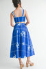 Vineyard Charm Floral Skirt Set