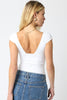 Casual Hangout Knit Top-White