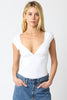 Casual Hangout Knit Top-White