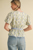 Southern Charm Floral Peplum Top