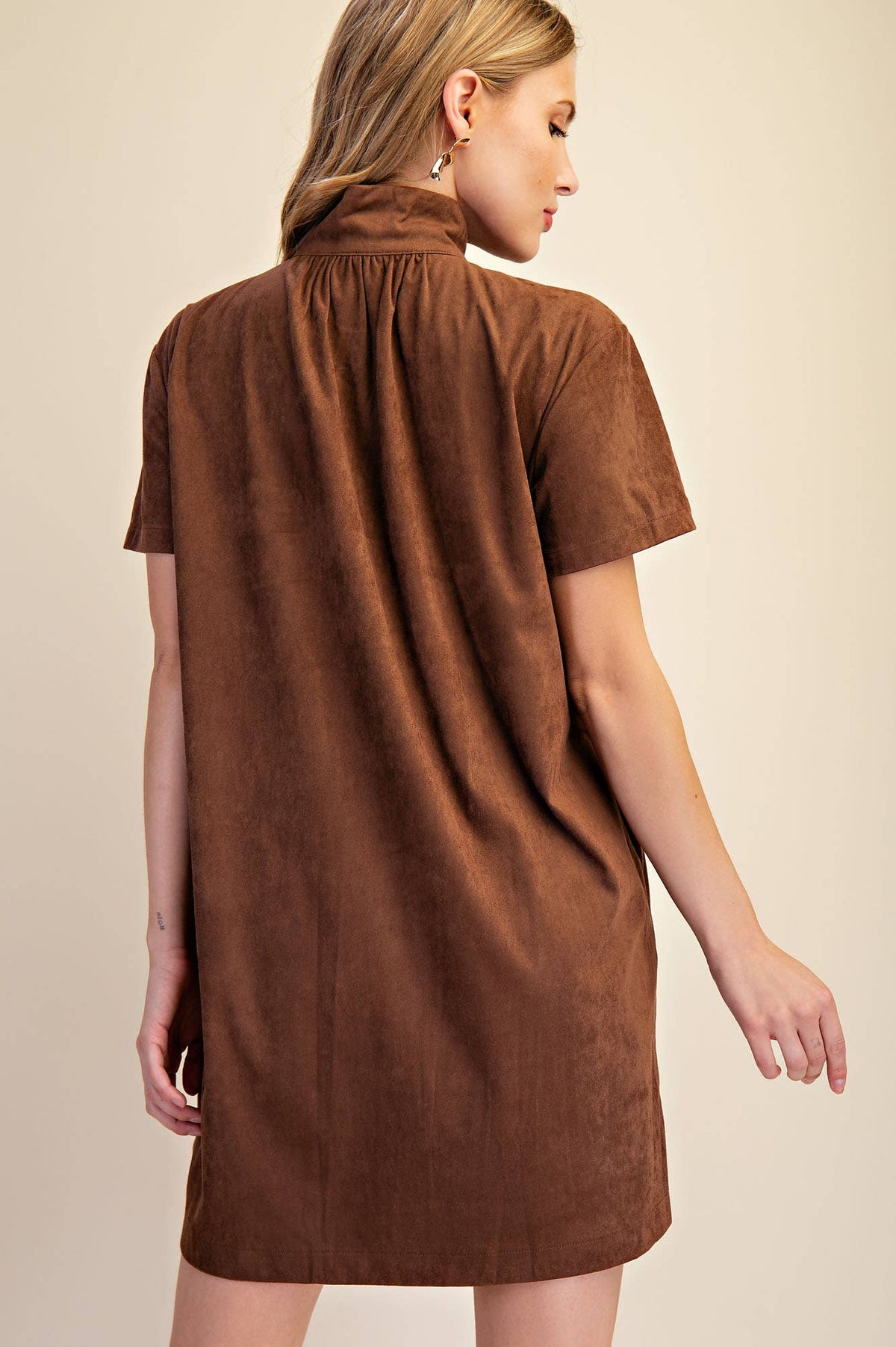 Margaux Mini Dress-Brown