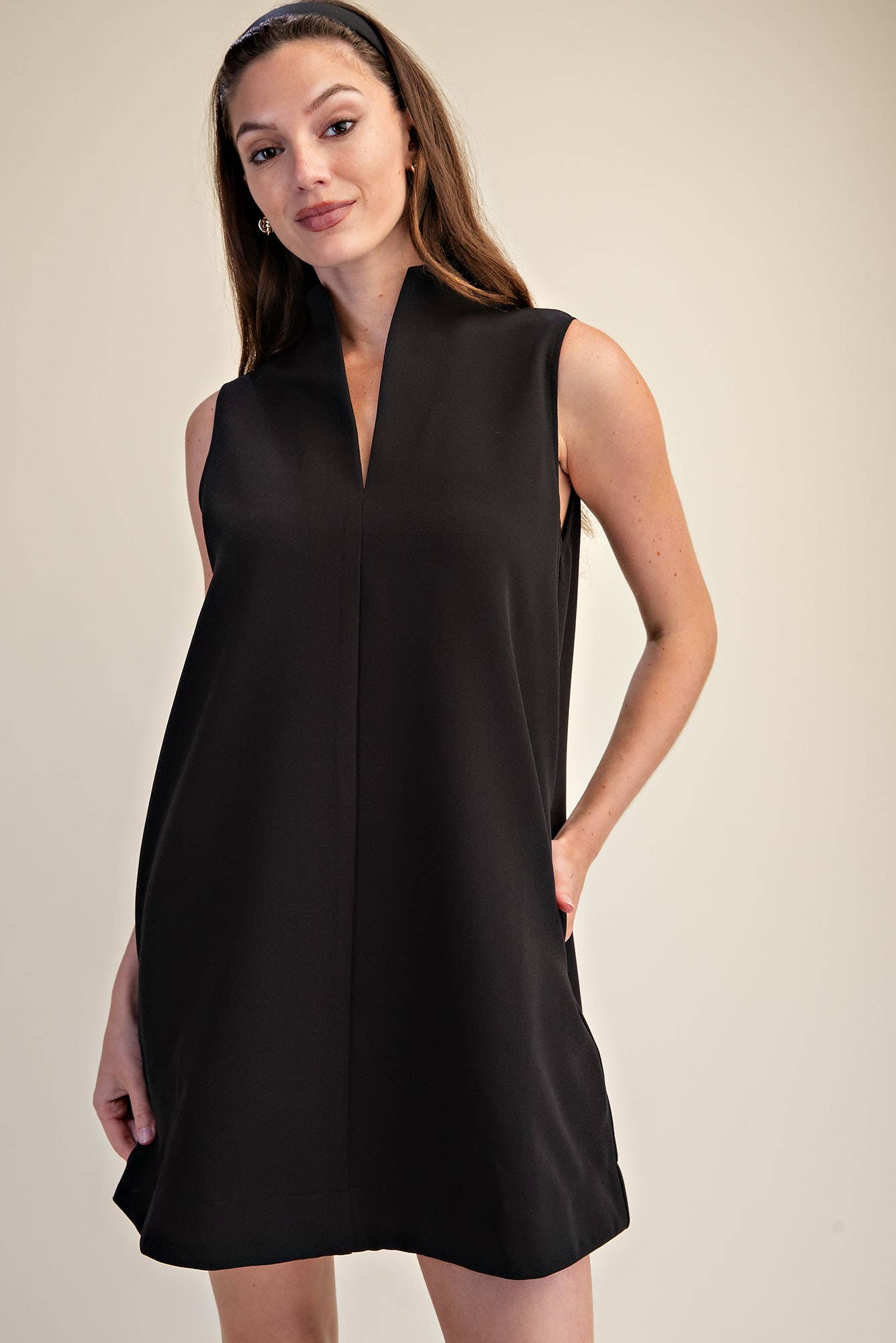Yacht Luxe Mini Dress-Black