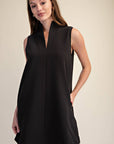 Yacht Luxe Mini Dress-Black
