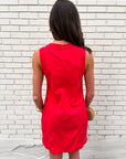Light of Life Embroidered Dress-Red