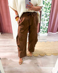 Weekend Wander Cargo Pants-Brown