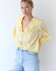 Eastcoast Living Embroidered Top-Butter Yellow