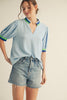 Summer Chill Top-Sky Blue