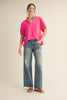 Summer Chill Top-Hot Pink