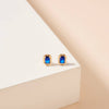 Birth Stone Stud Earrings- Dark Blue