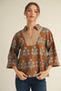 Perfect Timing Floral Top-Mocha