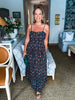 Sweet Nothings Floral Midi Dress-Black