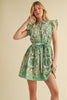 Sunkissed Reverie Belted Dress- Sage