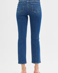 PREORDER: Right Fit Cropped Straight Jeans-Dark