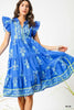 With the Wind Midi Dress-Blue