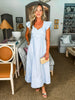 In the Clouds Midi Dress-Chambray
