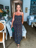 Sweet Nothings Floral Midi Dress-Black