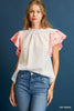La Viva Embroidered Top-Off White