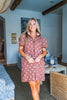 Fall Flowers Textured Mini Dress