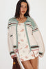 Cowboy Desert Zip-up Cardigan-Pesto