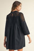 Soft Vibes Crochet Lace Dress-Black