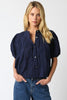 Tilly Eyelet Top-Blue