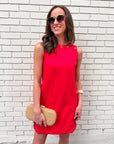 Light of Life Embroidered Dress-Red