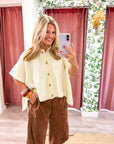 Softly Spoken Sweater Cape Cardigan-Ivory