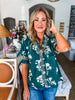 Greenhouse Florals Print Top-Green