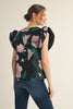 Renaissance Love Jacquard Top-Black/Pink