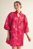 Like a Dream Jacquard Dress-Hot Pink