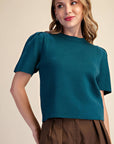 Sunday Autumn Knit Top-Teal