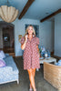 Fall Flowers Textured Mini Dress