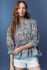 Floral Blue Bloom Top