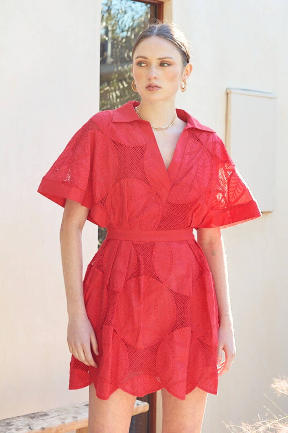 Bloom Lace Mini Dress