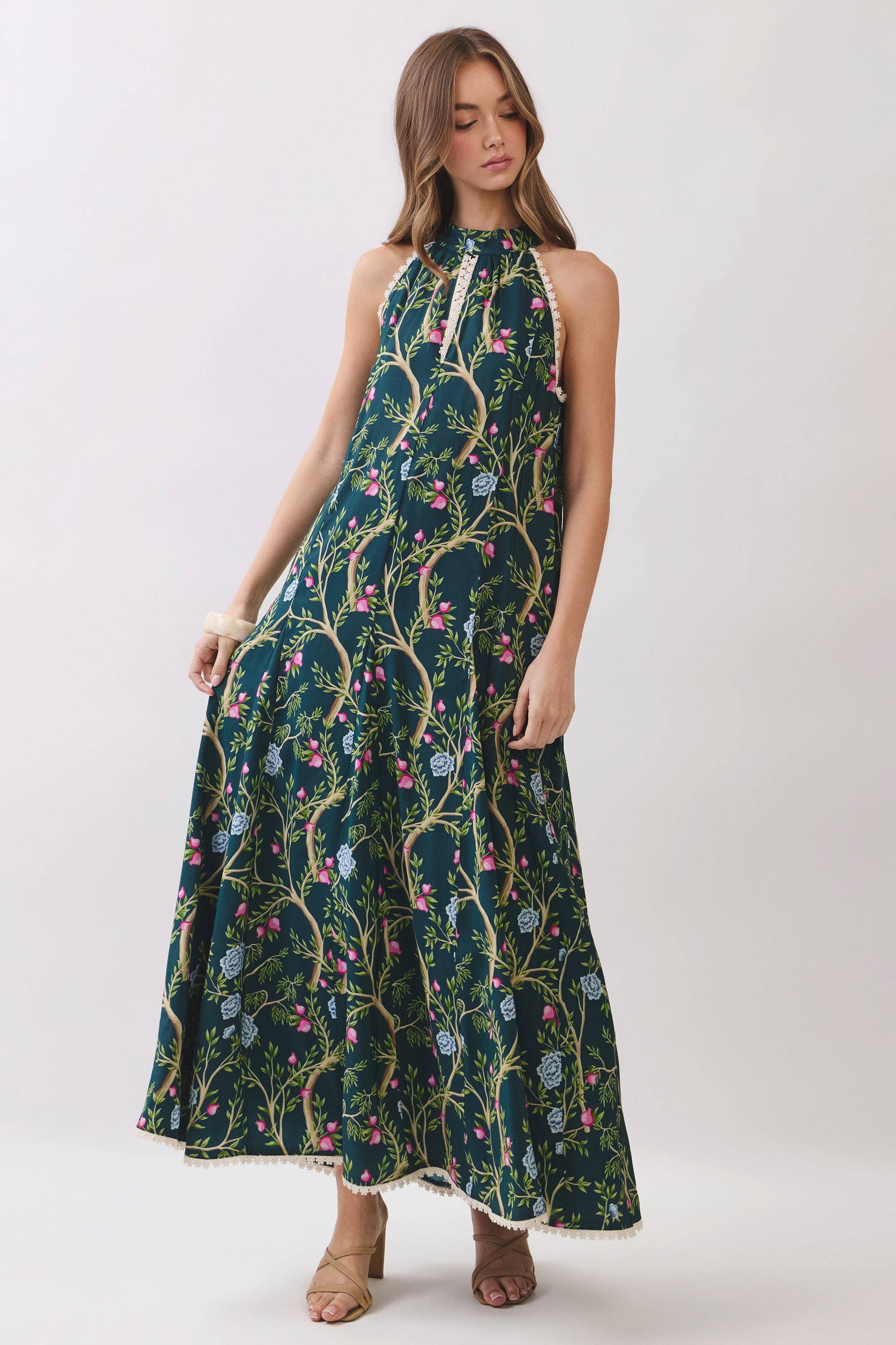 Floral Vine Maxi Dress