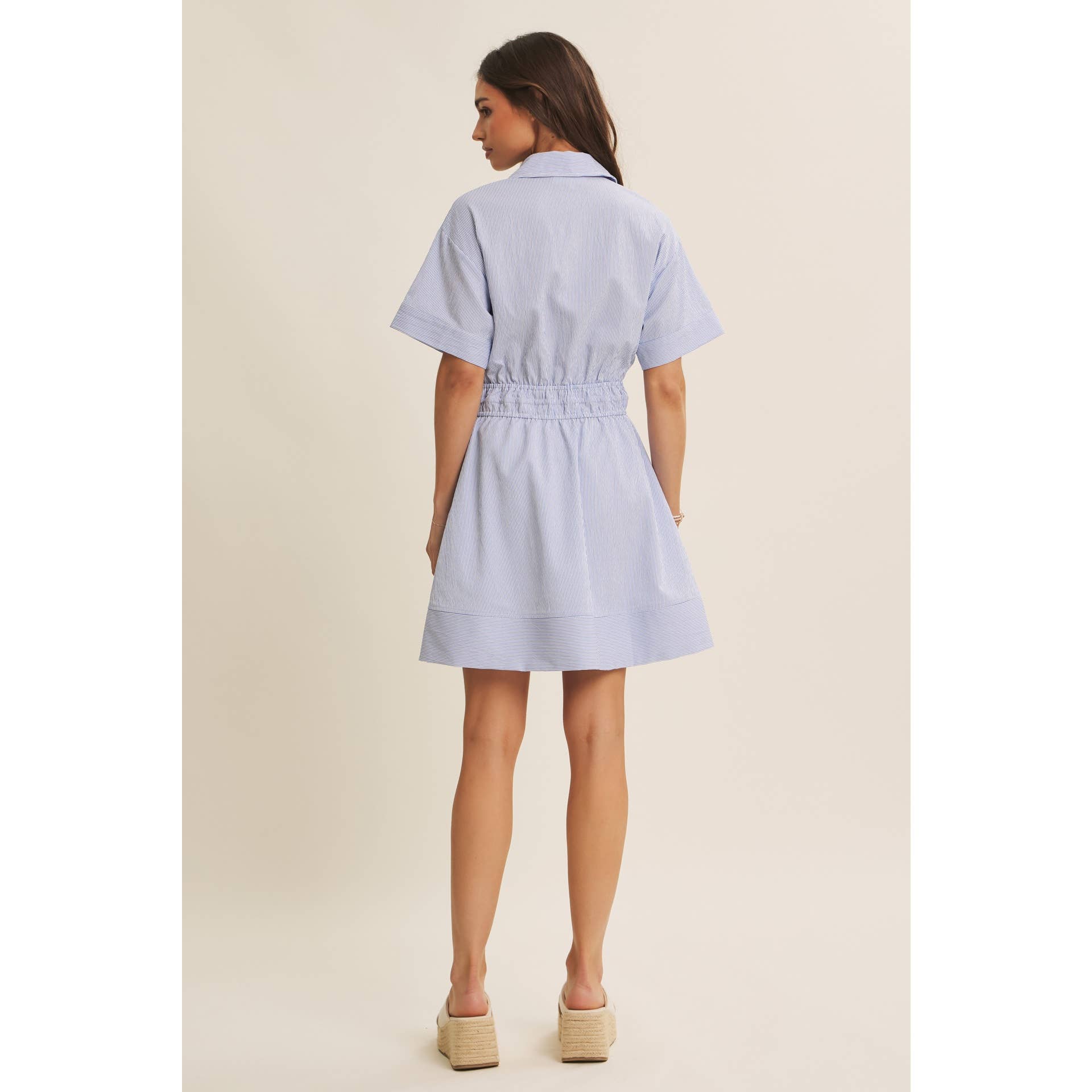Crisp Summer Button Down Mini Dress