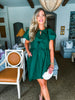 Swing My Way Bow Dress- Green